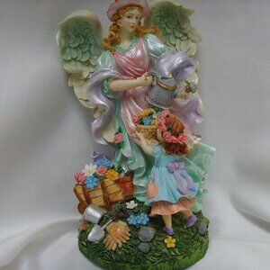 Guardian Angel & Child Music Box 8" Collectible